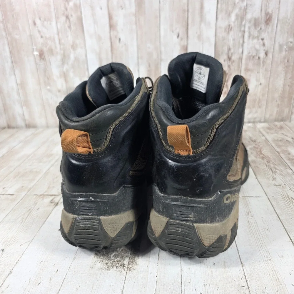 Oboz Bridger Mid B-DRY Mens‎ 13 Waterproof Hiking Boots Walnut Brown Leather